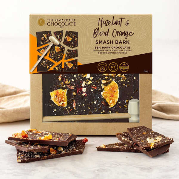 Hazelnut Toffee & Blood Orange | Smash Bark – The Remarkable