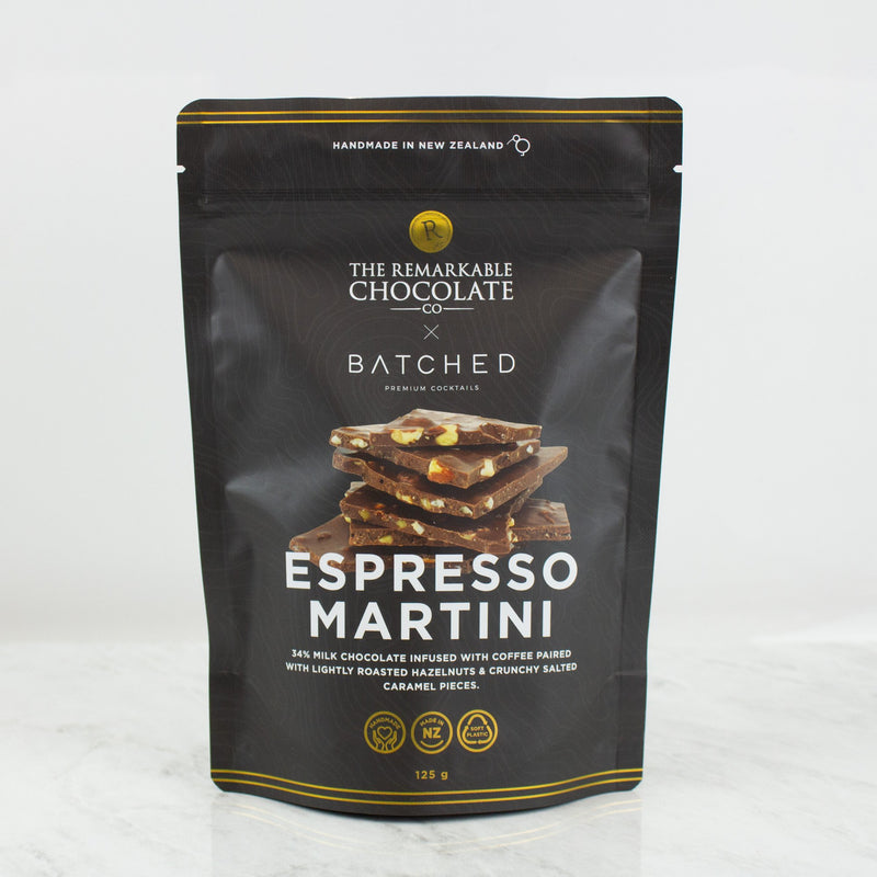 Hazelnut Espresso Martini | Chocolate Bark 125G – The Remarkable