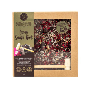 Marshmallow, Toasted Coconut & Raspberry Block | Smash Bark