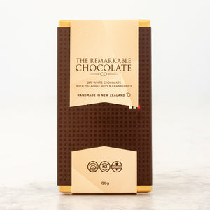 Pistachio & Cranberry Block | 28% White Chocolate Block